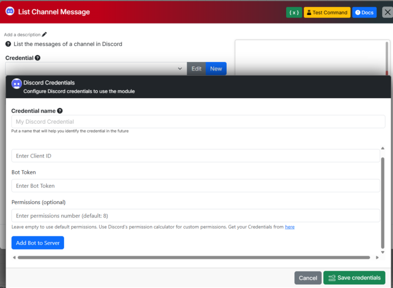 Saturn Studio – Credencial Discord - Rocketbot Docs