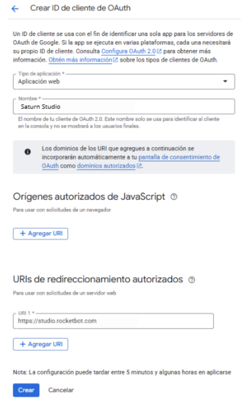 Saturn Studio – Credencial Google Forms - Rocketbot Docs